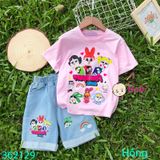Bộ Áo Thun Quần Jeans Lửng Bé Gái M1 (45kg - 65kg)
