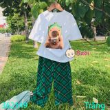 Bộ Bé Gái In Capy Quần Xanh (26kg - 65kg)