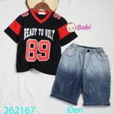 Bộ Bé Trai Quần Short Jeans 89 (11kg - 47kg)