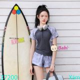 Bộ Bơi Bé Gái Loang Màu Size Đại (35-55kg)