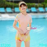 Bộ Bơi Bé Gái Loang Màu Size Đại (35-55kg)