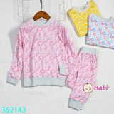 Bộ Cotton Tay Dài Quần Dài Bé Gái M2 (17kg - 45kg)