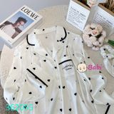 Bộ Pijama Lụa Tay Dài Quần Dài Size Đại (42kg-57kg)