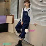  Set Bộ Quần Yếm Jean Dài Kèm Áo Hooddie Bé Gái Sành Điệu (30kg - 50kg) 