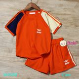 Bộ Bé Trai Bé Gái Tay Ngắn Quần Short In Logo Sành Điệu (11kg-45kg)