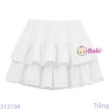 CHÂN VÁY NGẮN XẾP TẦNG BÉ GÁI