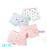 Combo 4c Quần Chip Đùi Bé Gái Nhiều Hoạ Tiết (17 - 30kg)