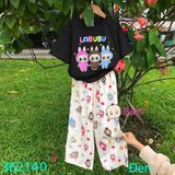 Bộ Áo Thun Quần Kem Suông Dài La.Bu.Bu (26kg - 65kg)