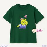 Áo Thun Tay Ngắn Hình Gấu Cho Mẹ Và Bé (23kg - 75kg)