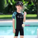 Bộ Bơi Bé Trai Tay Ngắn Quần Ngắn Chữ SUMMER (30-55kg)