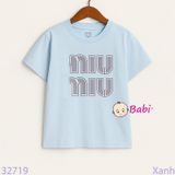 Áo Thun Tay Ngắn Chữ M.i.u.M.i.u Cho Mẹ Và Bé (23kg - 75kg)