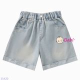 Quần Jeans short Đùi Bé Gái Thêu Nơ (26kg - 45kg)
