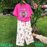 Bộ Áo Thun Quần Kem Suông Dài La.Bu.Bu (26kg - 65kg)