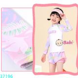 Bộ Bơi Bé Gái Tay Dài Chữ SUMMER (26 - 45kg)