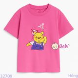 Áo Thun Tay Ngắn Hình Gấu Cho Mẹ Và Bé (23kg - 75kg)