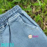 Bộ Jean Đùi Bé Gái In La Bu Bu Dễ Thương (26kg - 75kg)