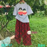 Bộ Bé Gái In La Bu Bu Quần Đỏ (26kg - 65kg)