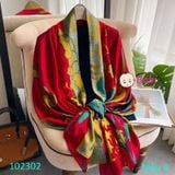 102302 Khăn Lụa Nhiều Màu Sắc Sành Điệu