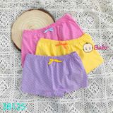 Combo 3c Quần Chíp Đùi Nhiều Họa Tiết Dễ Thương Cho Bé Gái (15-23kg)