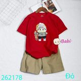 Bộ Thun Bé Trai Tay Ngắn Quần Ngắn La.Bu.Bu (26kg - 65kg)
