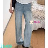 Quần Jean Dài Thêu Nơ Size Đại (52-75kg)