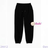 Quần Jogger Trẻ Em Bo Lai Màu Trơn Sành Điệu (23kg - 65kg)