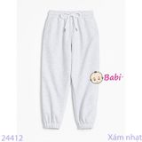 Quần Jogger Trẻ Em Bo Lai Màu Trơn Sành Điệu (23kg - 65kg)