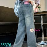 Quần Jeans Suông Bé Gái M1 (30kg - 45kg)