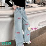  Quần jeans suông dài bé gái M4 (35 - 45kg) 