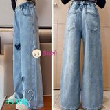 Quần jeans suông dài bé gái M5 (35 - 45kg)