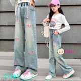  Quần jeans suông dài bé gái M6 (35 - 45kg) 