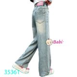 Quần jeans suông dài bé gái M6 (35 - 45kg)