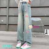  Quần jeans suông dài bé gái M6 (35 - 45kg) 