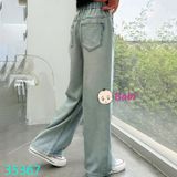 Quần Jeans Suông Dài Thêu Hoa (26kg - 45kg)