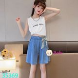 Quần Short Jeans Đính Nơ (26kg - 45kg)