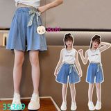 Quần Short Jeans Đính Nơ (26kg - 45kg)