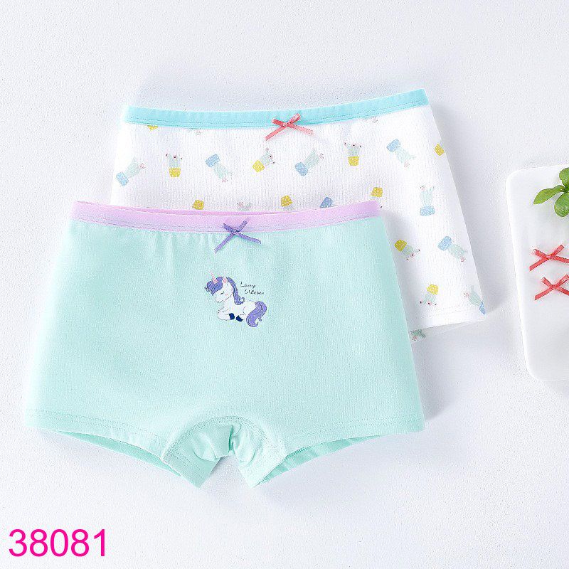  Set 2 Quần Chip Đùi Cotton Xinh Xắn Cho Bé GáI (6 - 8 tuổi) 