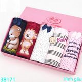 Set 5 Chip Tam Giác Bé Gái Họa Tiết Dễ Thương (40-55kg)