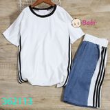 Set Bộ Áo Thun Quần Short Jeans BG Size Đại (50kg - 80kg)