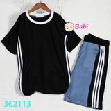 Set Bộ Áo Thun Quần Short Jeans BG Size Đại (50kg - 80kg)