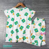 Bộ Tole Tay Cánh Tiên Quần Đùi Họa Tiết Xinh Xắn Size Đại (43kg-50kg)
