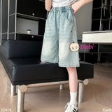 Quần Jeans Short Lửng Thêu Ngôi Sao (35kg - 52kg)