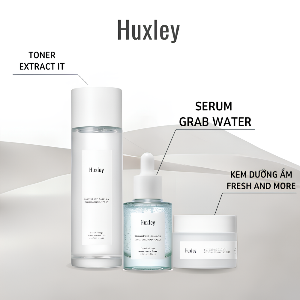 Bộ 3 Sản Phẩm Cấp Ẩm Sâu Huxley Hydration Care Set