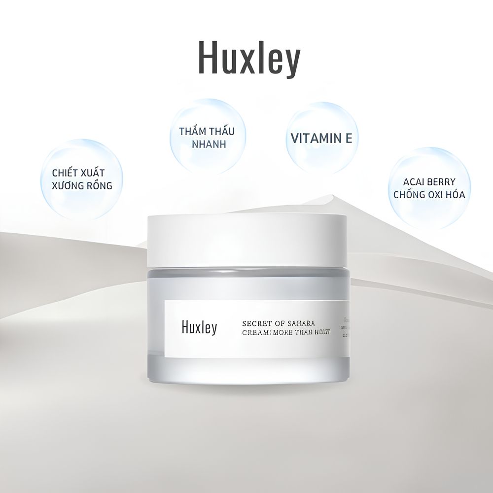 Combo trắng sáng, dưỡng ẩm Huxley Oil Essence Light And More 30ml &Huxley Cream More Than Moist 50ml