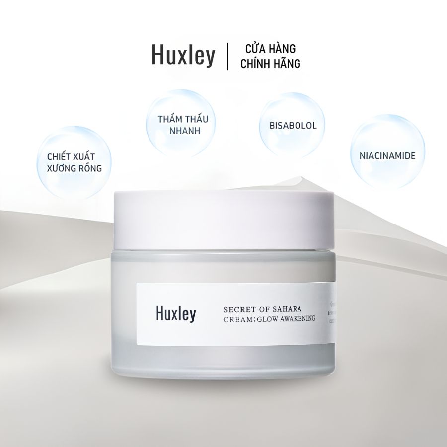Combo Tẩy Tế Bào Chết Huxley Scrub Mask & Kem Dưỡng Trắng Da Huxley Cream Glow Awakening 50ml