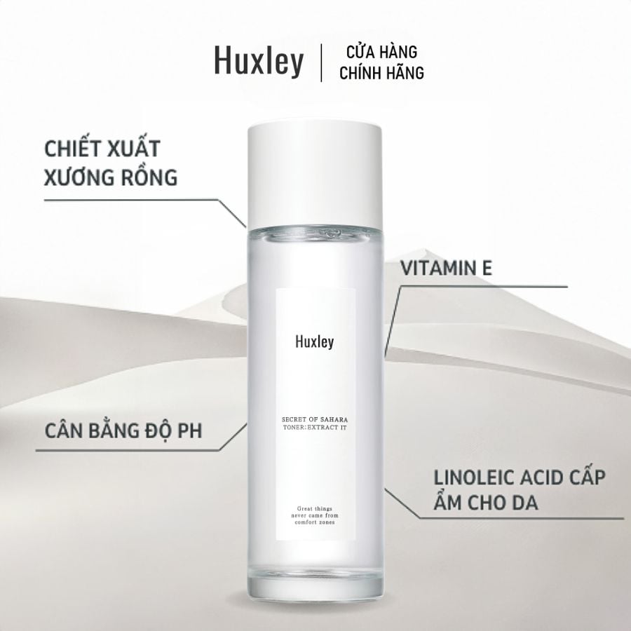 Combo cấp ẩm sâu, làm mát Huxley Toner Extract It 120ml & Huxley Essence Grab Water 30ml