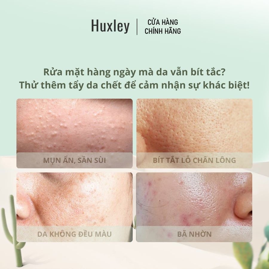 Combo sạch sâu, dưỡng ẩm cho da Huxley Scrub Mask Deluxe 120g và Huxley Toner Extract It 120g