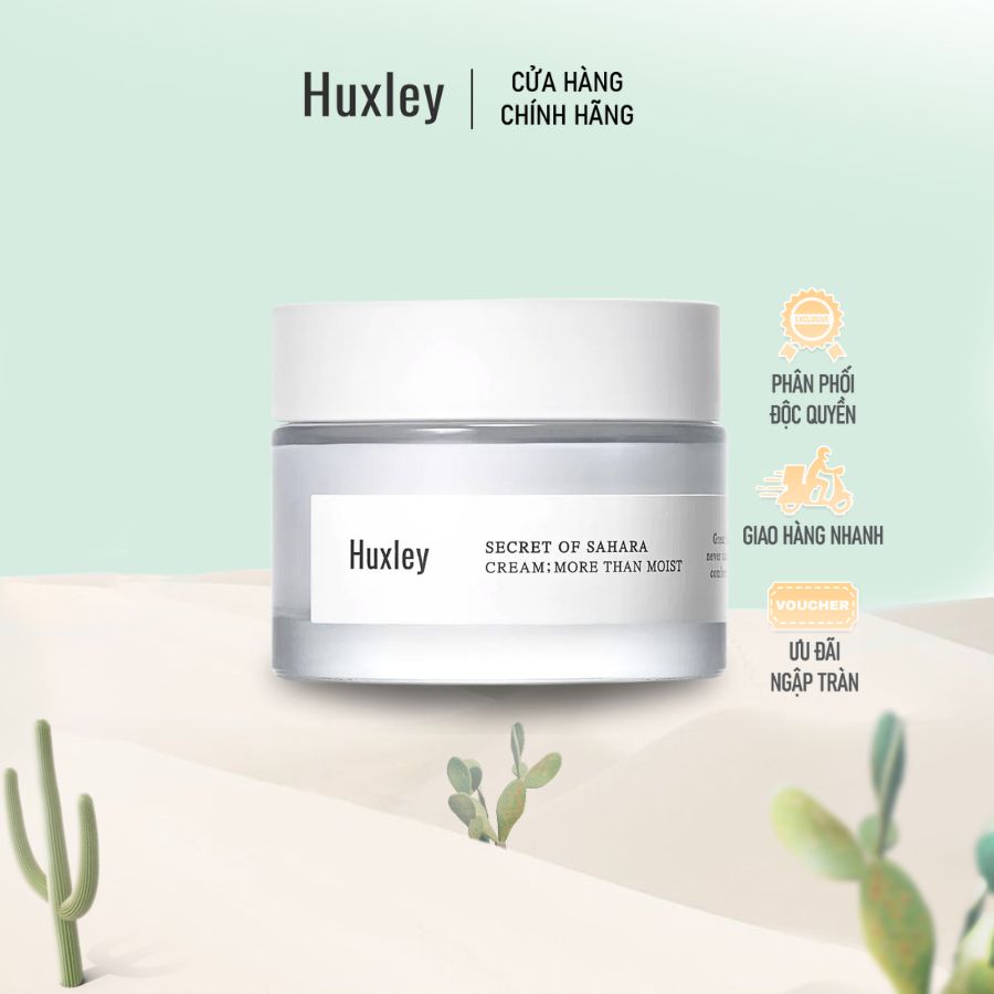 Combo Tẩy Tế Bào Chết Huxley Scrub Mask & Kem Dưỡng Ẩm Tối Ưu Huxley Cream More Than Moist 50ml