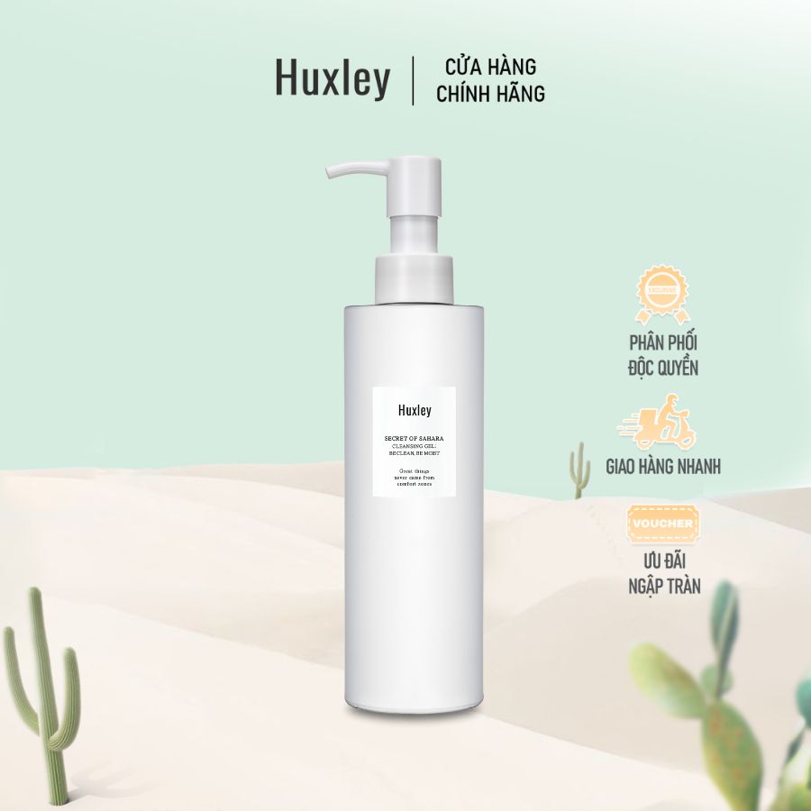 Combo Làm Sạch Da, Dưỡng Ẩm Chuyên Sâu Huxley Cleansing Gel 200ml & Huxley Toner Extract It 120ml