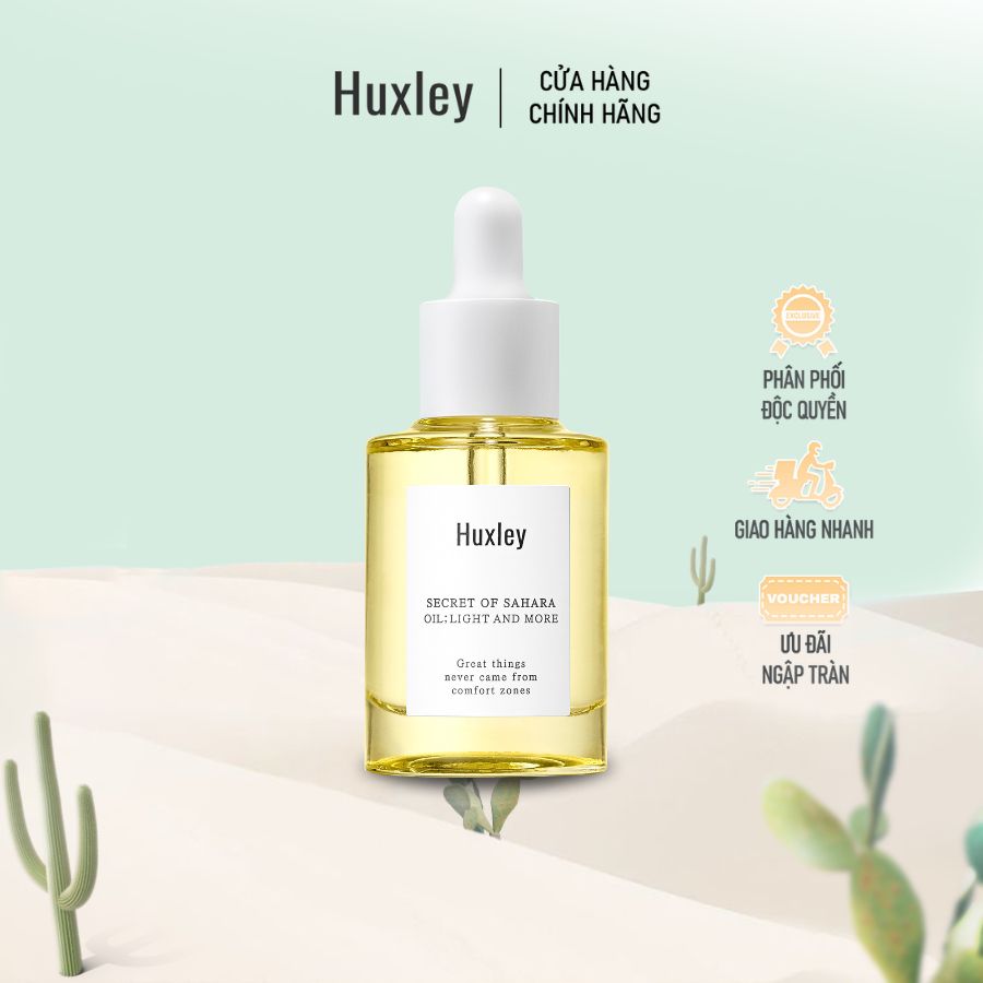 Combo trắng sáng, dưỡng ẩm Huxley Oil Essence Light And More 30ml &Huxley Cream More Than Moist 50ml